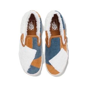 VANS Youth Cozy‎ Cord Classic Slip-On Patchwork Shoe US Youth 3 NEW
